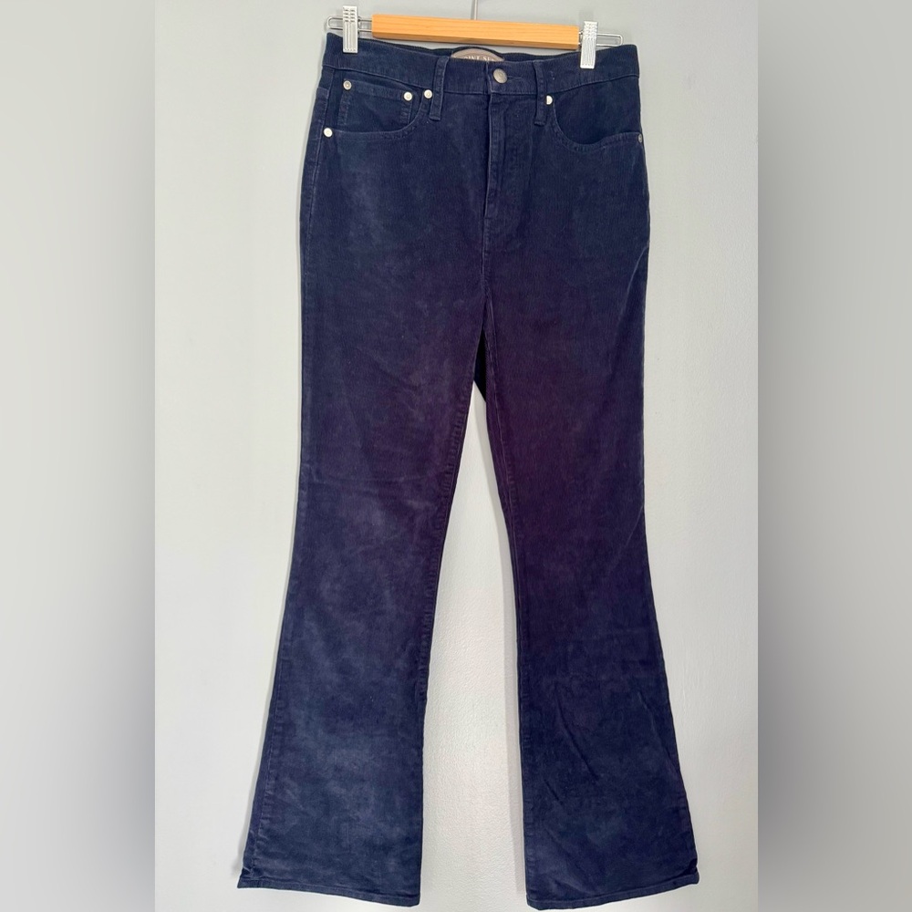 Point Sur X J Crew Flare Blue Corduroy Pants Size 27